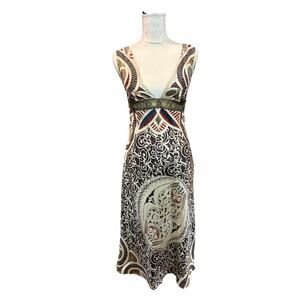 Nicole Miller Silk Multi-Color Slip Dress Size 6